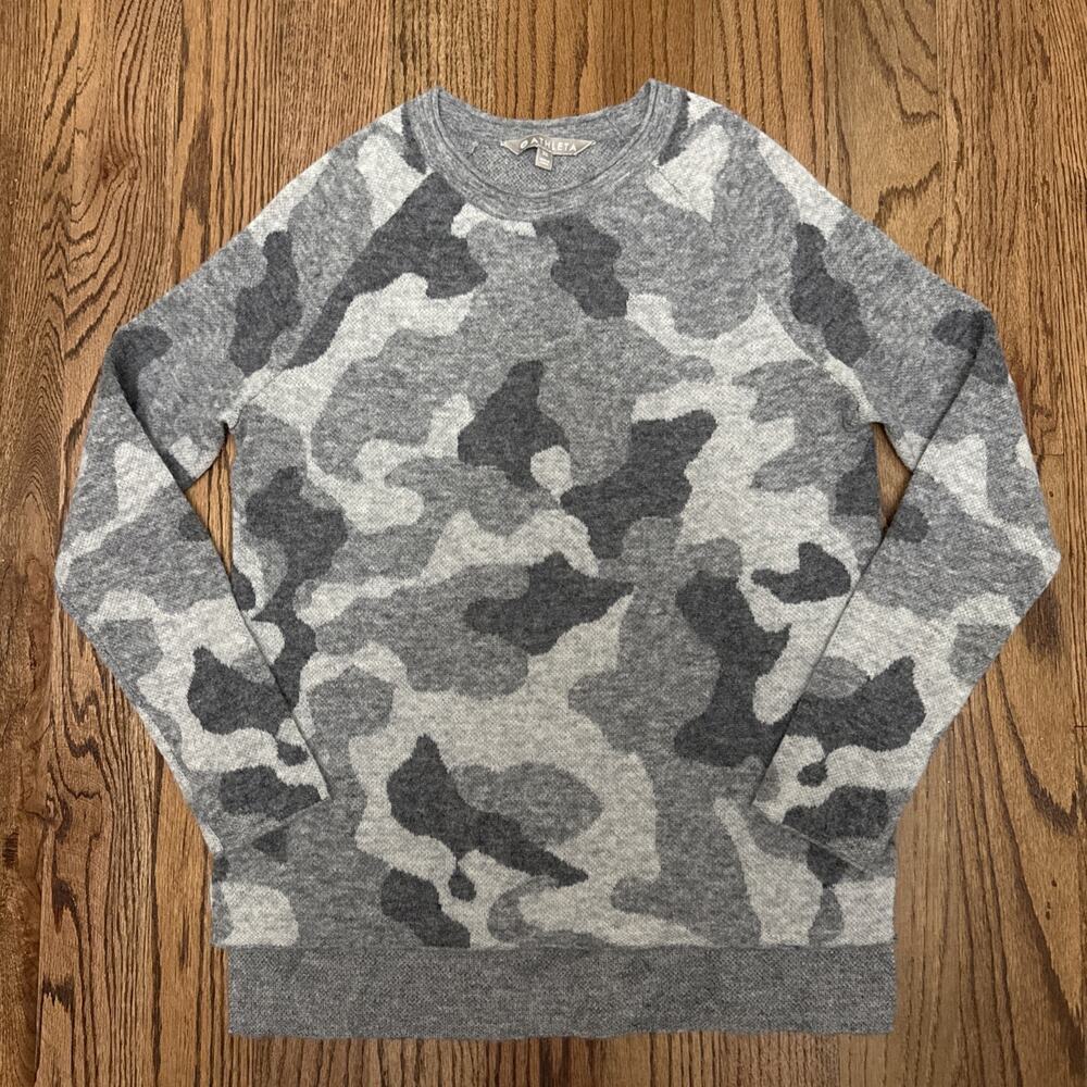 Athleta Undercover Camo Pullover Sweater Made from a Wool & Alpaca Blend XS
